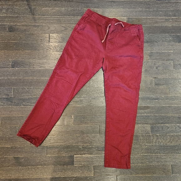 Wildfang Drawstring Pant Straight Leg - Brick Red - SZ Small - Picture 1 of 9
